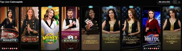 Live Casino mit Roulette Revolution und Blackjack